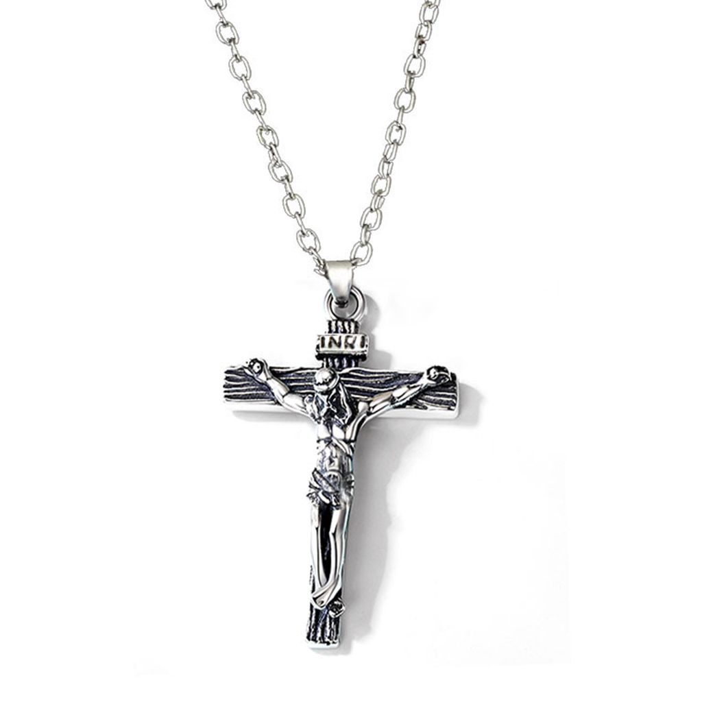 Men Women Christian  Cross Necklace With Chain Metal Alloy