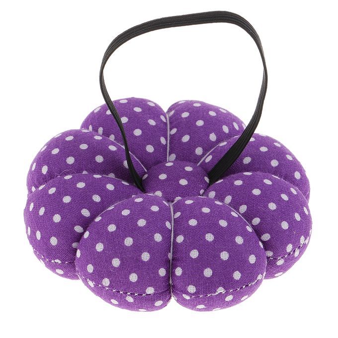 Pumpkin Wrist Wearable  Pin Cushion For DIY Sewing Crafts Purple