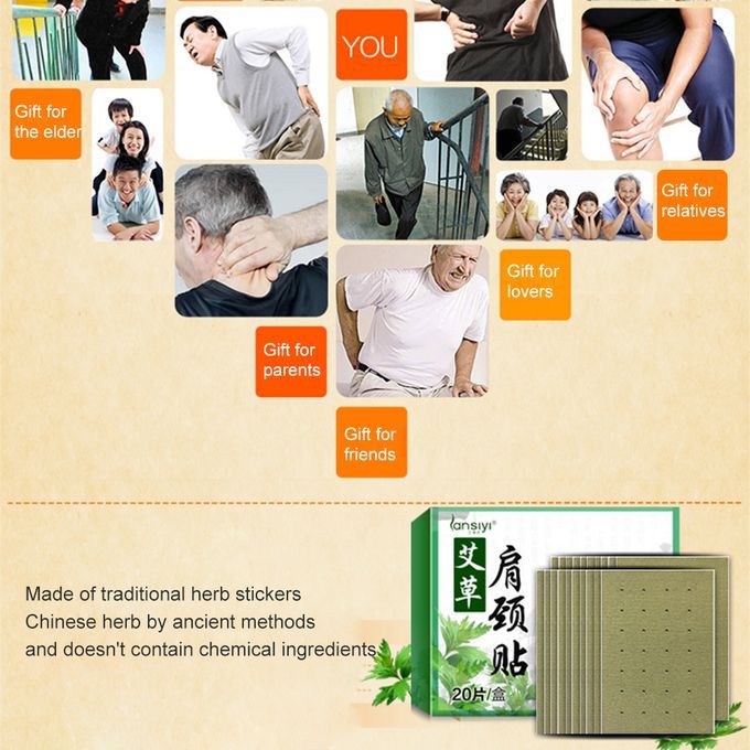 Natural Moxibustion Stickers Pain Relief Patch For Neck &.