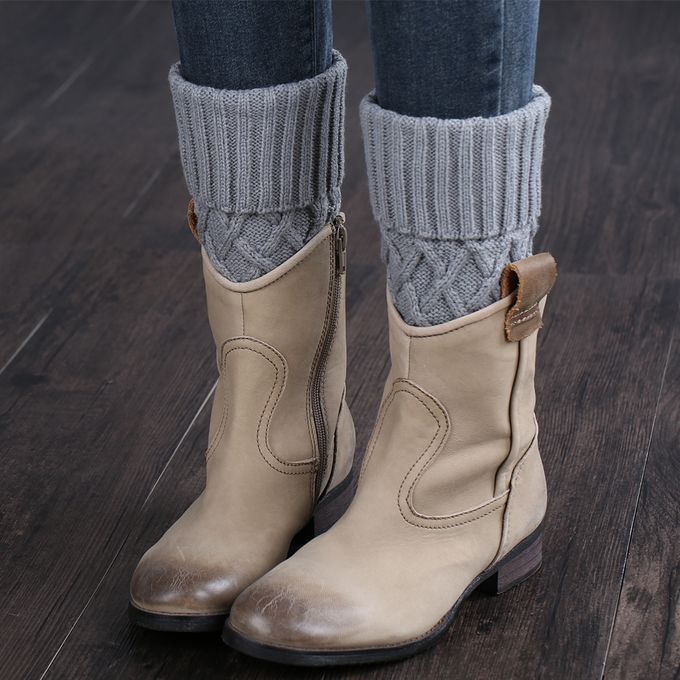 Women Leg Warmers Knit Warmers Protector Acrylic Breathable For Ash