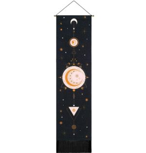 Moon Phase Tapestry Wall Hanging Lunar Cycle Tassel Carpet Moon Tapestries Bohemian Home Art Psychedelic Decor