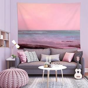 Moon Cloud Tapestry Kawaii Home Room Decor Sea Scenery Wall Hanging Cloth Romantic Bedroom
