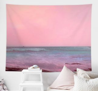 Moon Cloud Tapestry Kawaii Home Room Decor Sea Scenery Wall Hanging Cloth Romantic Bedroom