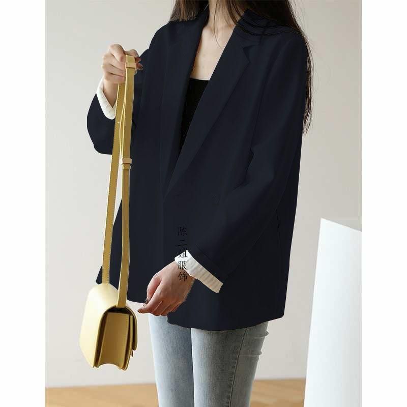 2021 Autumn and Winter New Korean Style Internet Celebrity Suit Jacket Female Fashion Ins Loose Student British Style Casual Small Suit