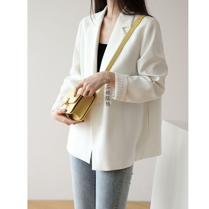 2021 Autumn and Winter New Korean Style Internet Celebrity Suit Jacket Female Fashion Ins Loose Student British Style Casual Small Suit
