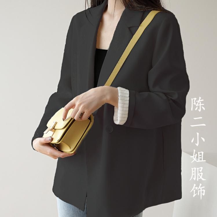 2021 Autumn and Winter New Korean Style Internet Celebrity Suit Jacket Female Fashion Ins Loose Student British Style Casual Small Suit