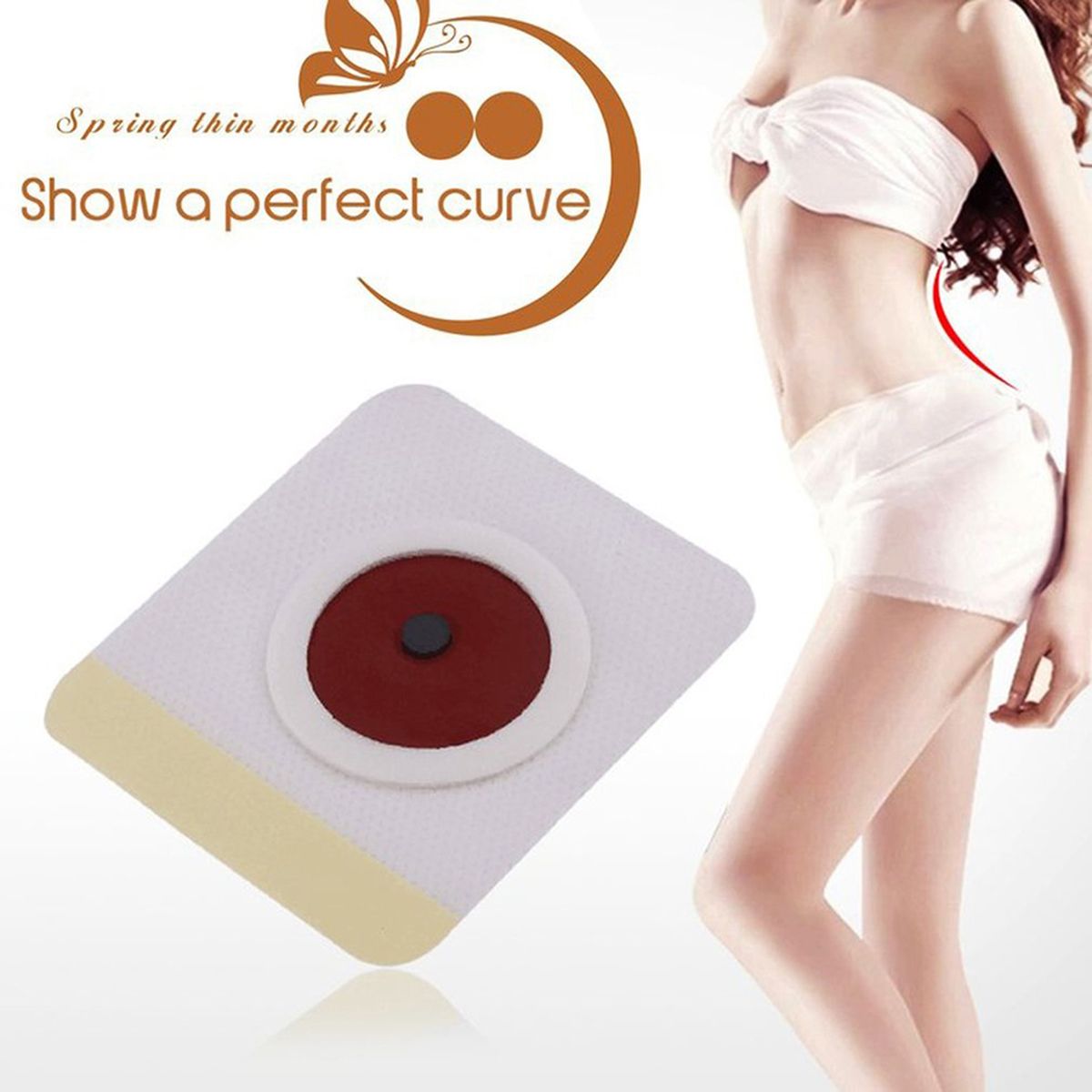 100Pcs Slimming Naval Patches Waist Thigh Abdomen Slimming