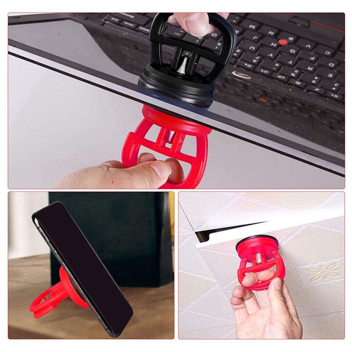 2 Pcs Dent Puller, Dent Repair Puller, Traceless Suction Cup Dent Removal for Repairing Cars Computer Screen Glass Tiles Mirror Lifting and Objects Moving