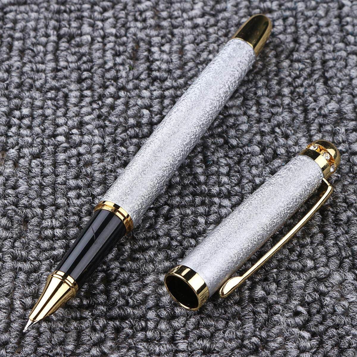 Hero 9120 0.5mm Metal Fountain Pen Writing Gift Fine Nib Students Office Silver (silver)