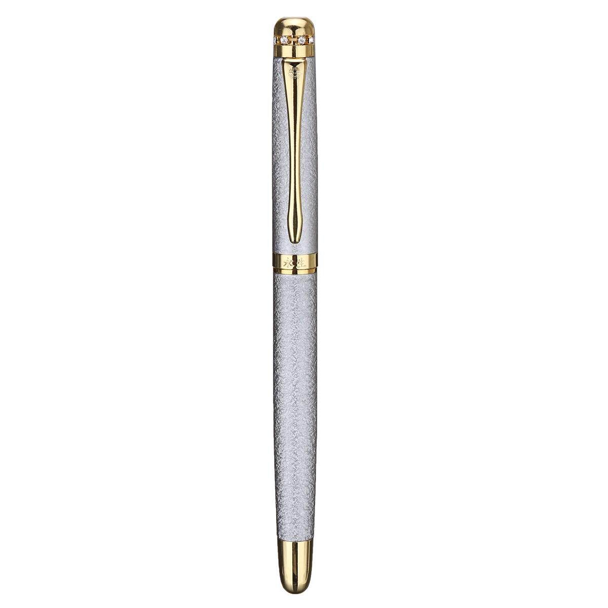 Hero 9120 0.5mm Metal Fountain Pen Writing Gift Fine Nib Students Office Silver (silver)