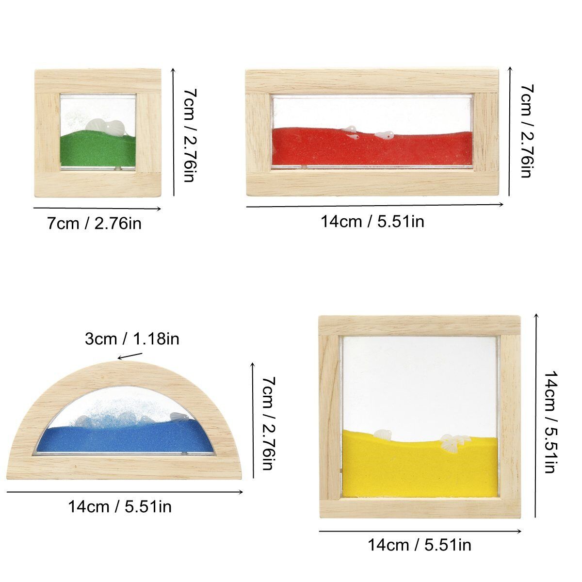 8 Pcs Set Wooden Sensory Building Blocks Sand Baby Educational Toys Montessori