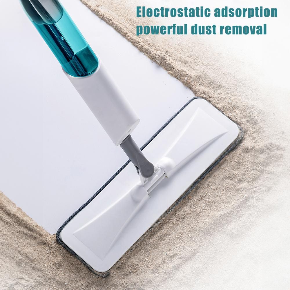 Spray Mop for Floor Cleaning 360 Degree Spin Wet Dry Dust Mop with 270ml Refillable Water Bottle 2 Washable Pads 1 Scrubber Sprayer Microfiber Flat Mop for Hardwood Tiles Floor Home Kitchen
