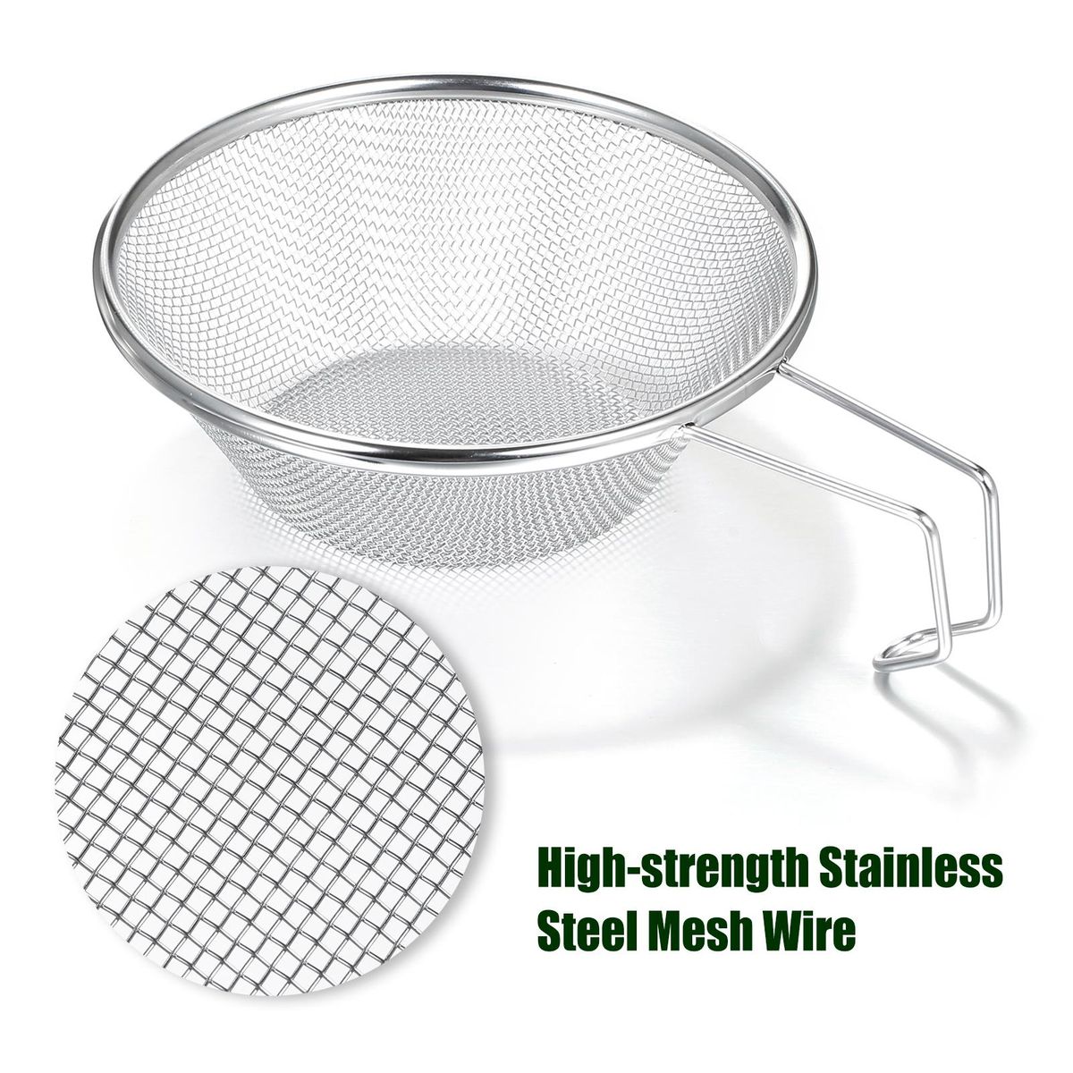 TOMSHOO Stainless Steel Sierra Cup Bowl with Mesh Strainer Colander and Lid for Camping Hiking Backpacking