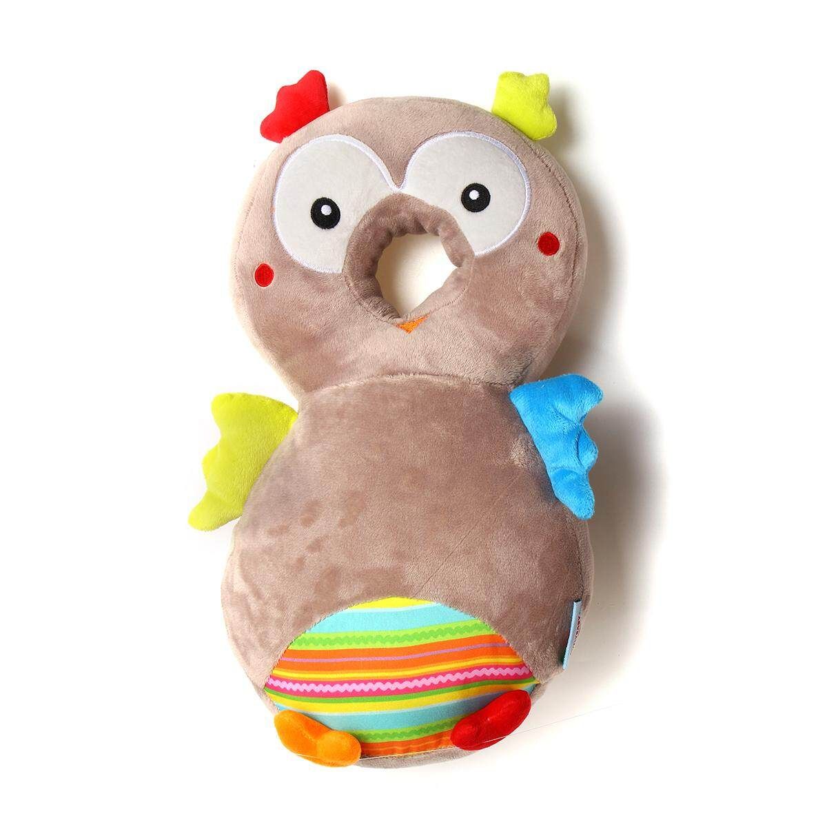 Baby Toddler Kids Head Cushion Protection Pillow Safety Pad For Crawling Walking Ochre Brown