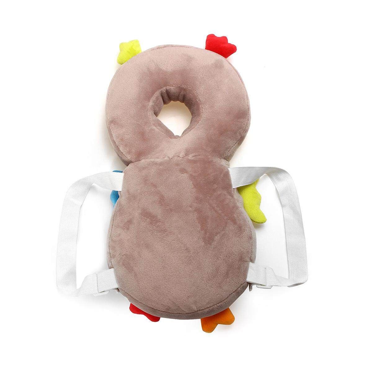 Baby Toddler Kids Head Cushion Protection Pillow Safety Pad For Crawling Walking Ochre Brown
