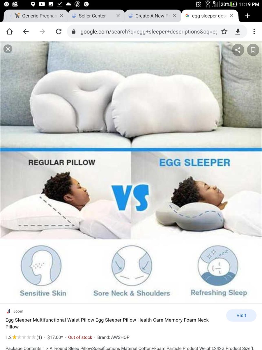Egg Sleeper Pillow