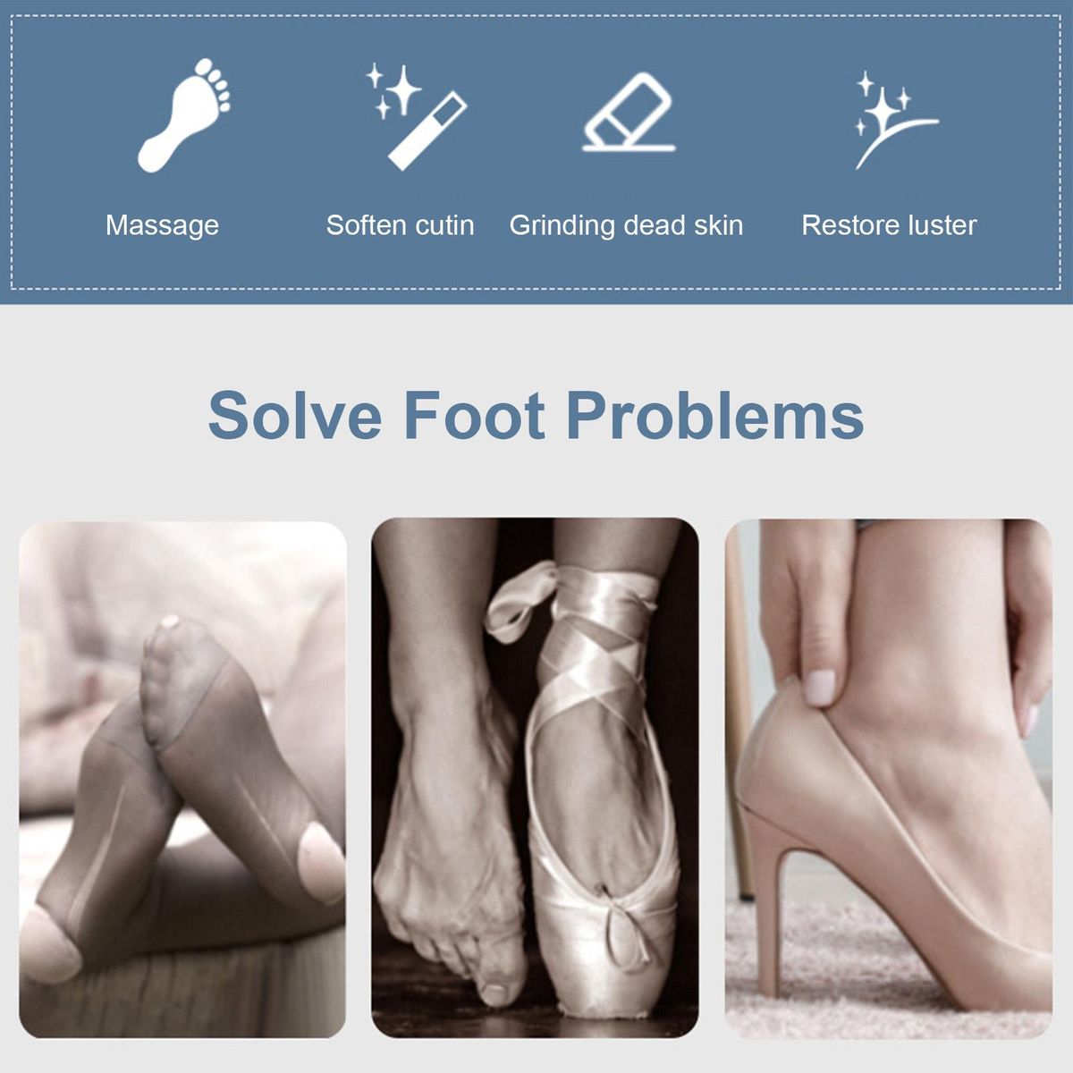 Foot File for Callus Trimming & Dead Skin Removal Stainless Steel Surface Pedicure   Feet Rasp with Cover Case