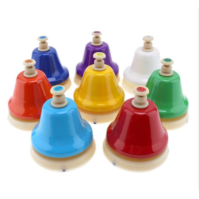 Rhythm 8 Note Hand Bell Set Musical Instrument Puzzle Toys For Kid