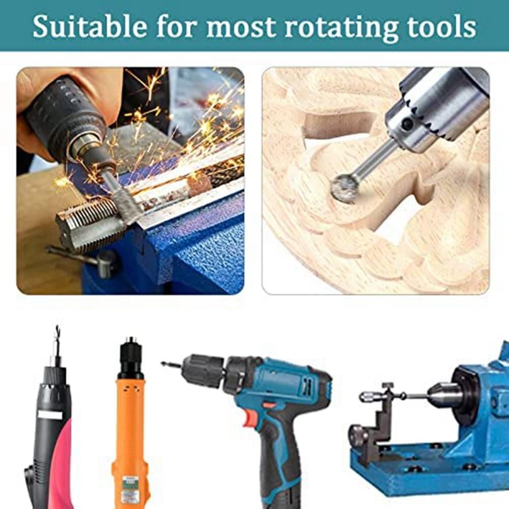 Stone Carving Set Diamond Burr Bits,20PCS Polishing Kits Rotary Tools Accessories with 1/8 Inch Shank for Carving