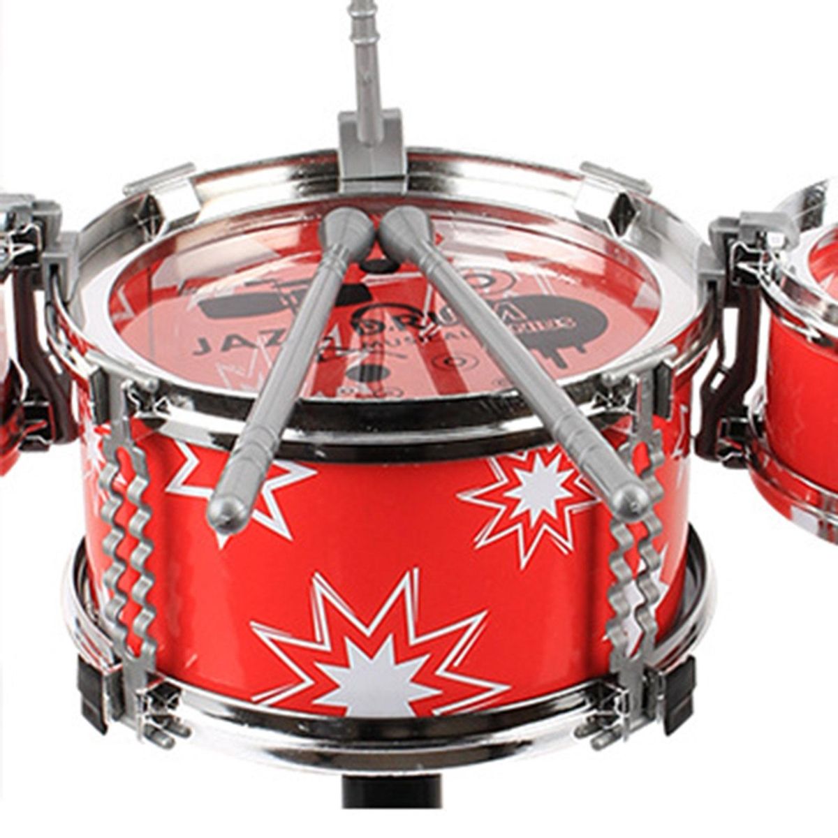 1 Set Jazz Drum Jazz Drum Instrument Toy Red