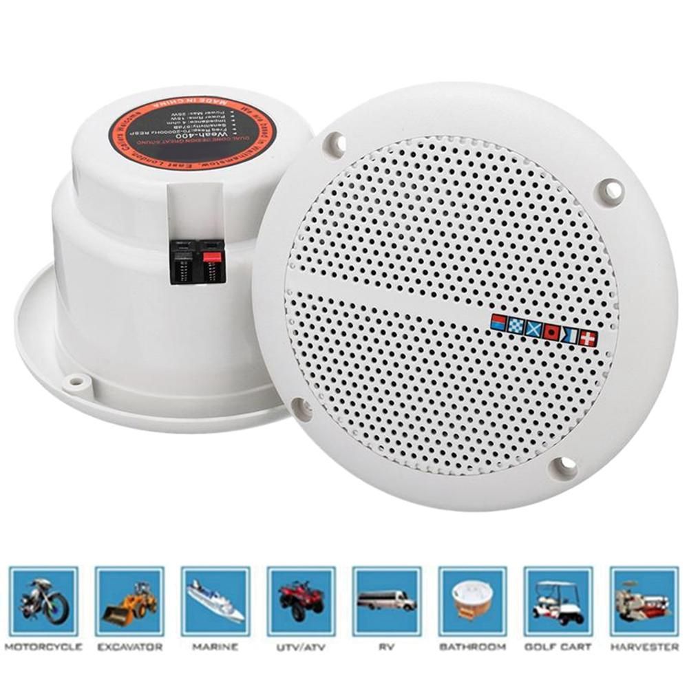 1 Pair Waterproof Full Range Boat Ceiling Wall Speakers Gard