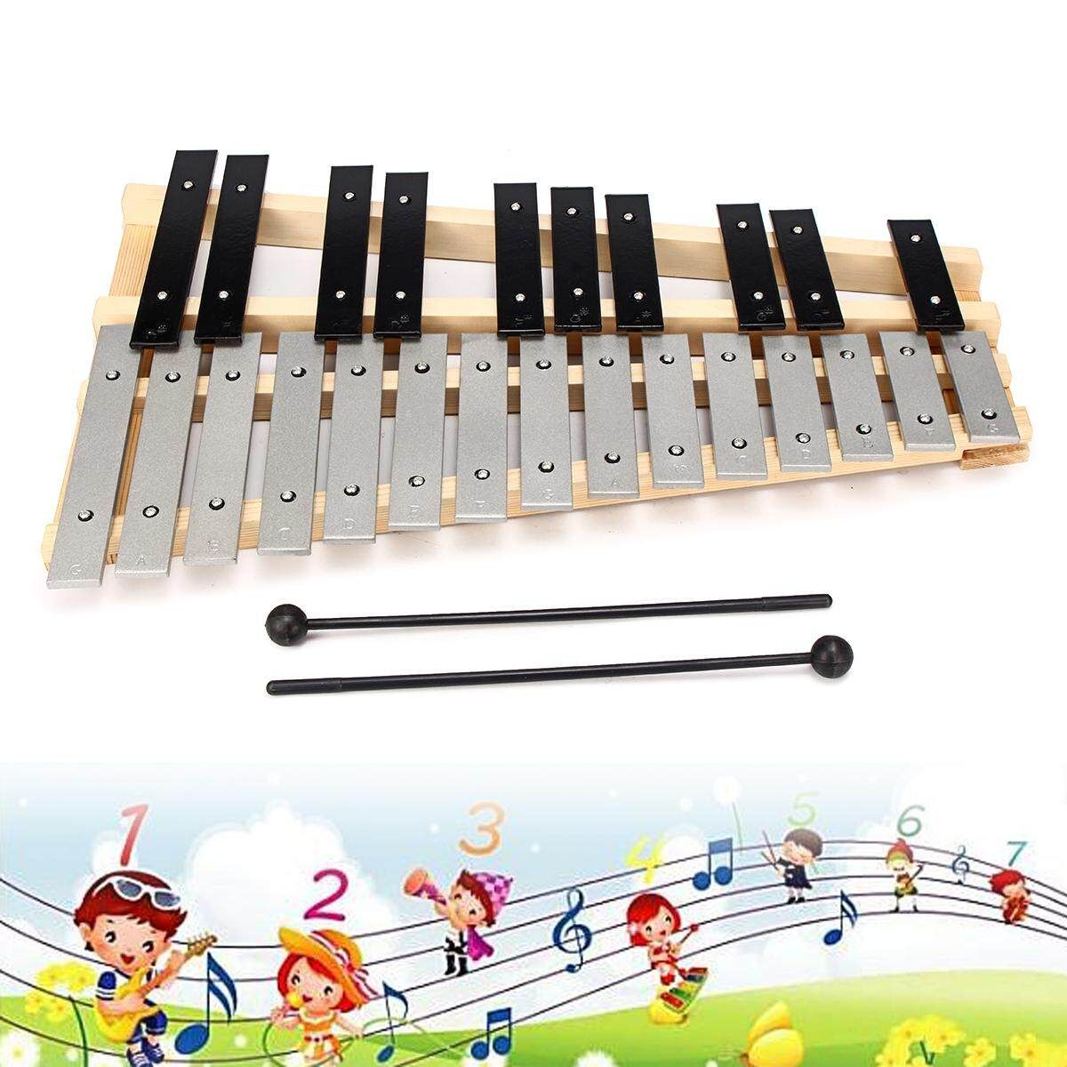 25 Note Glockenspiel Xylophone Educational Musical Instrument Percussion AU