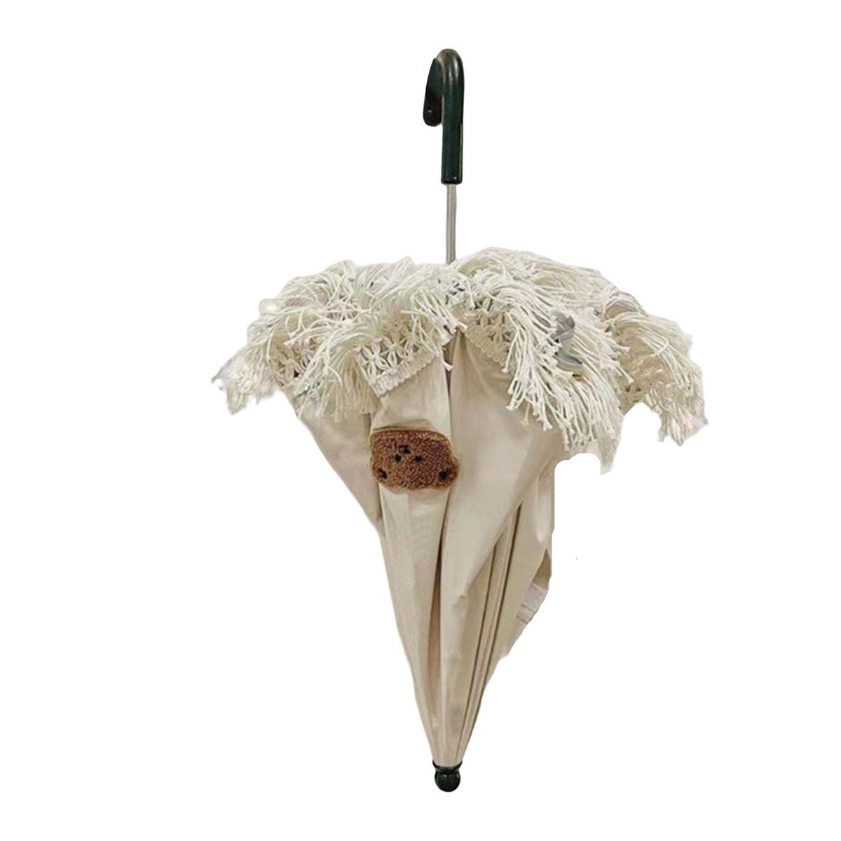 Umbrella, Mini, Outdoor For Kids, Bohemian Bear Applique