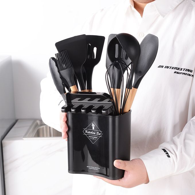 12pcs Silicon Non-Stick  Cooking Spoon Set