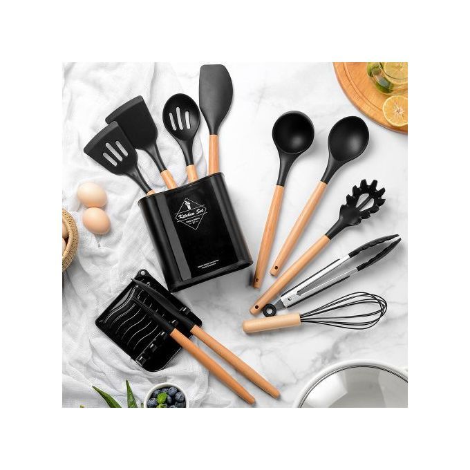12pcs Silicon Non-Stick  Cooking Spoon Set