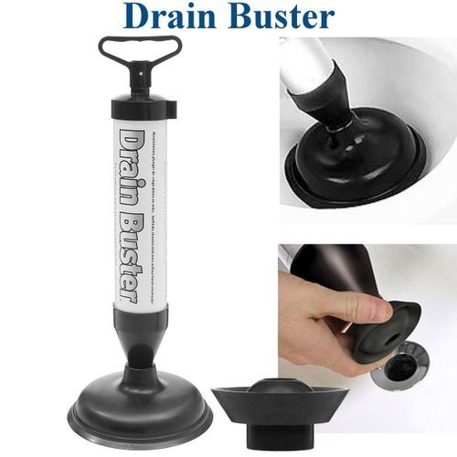 Drain Buster Plunger Hand Power Bath Toilet Plug Sink Pump