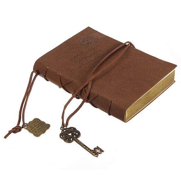 Classic Retro Leather Key Blank Diary Notebook Vintage String Journal Sketchbook