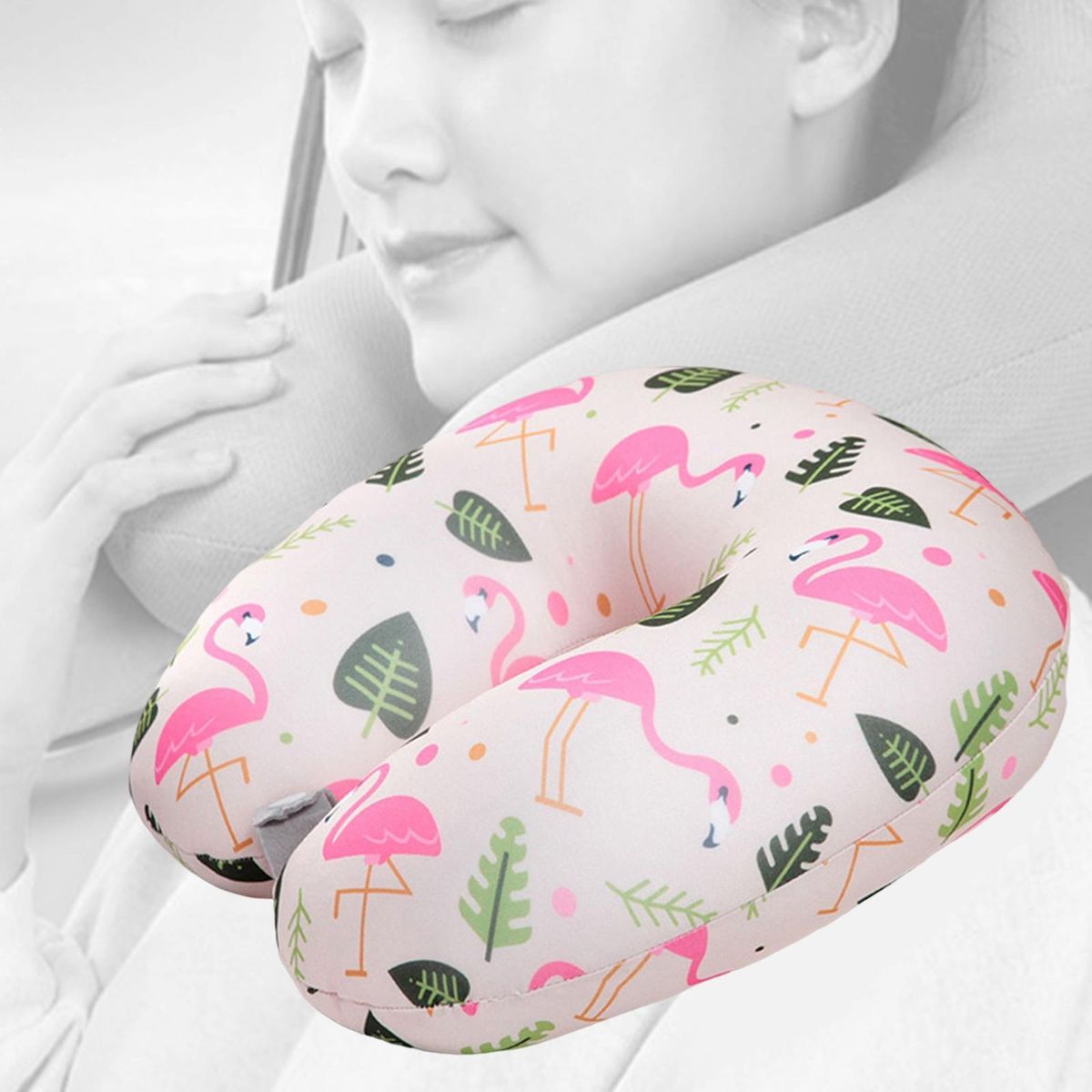 Rest Neck Support Pillow Headrest Airplane Pillow For Kids Light Pink