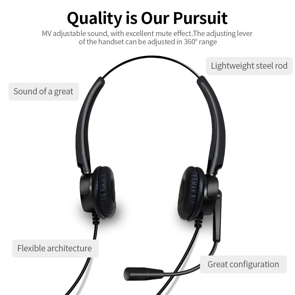 Communication Headset Lightweight Steel Rod Noise Resistant