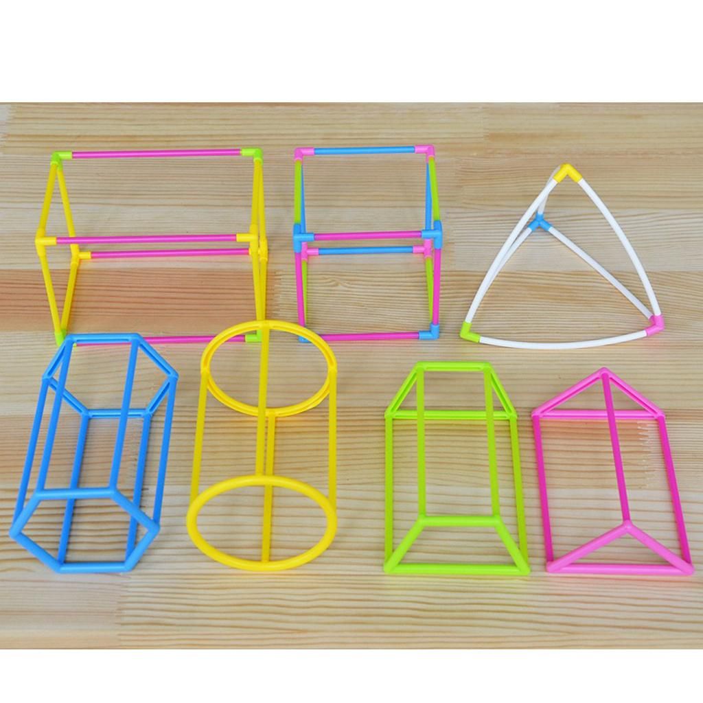 Colorful Geometric Shape Building Kit Kids Math Educational Toy