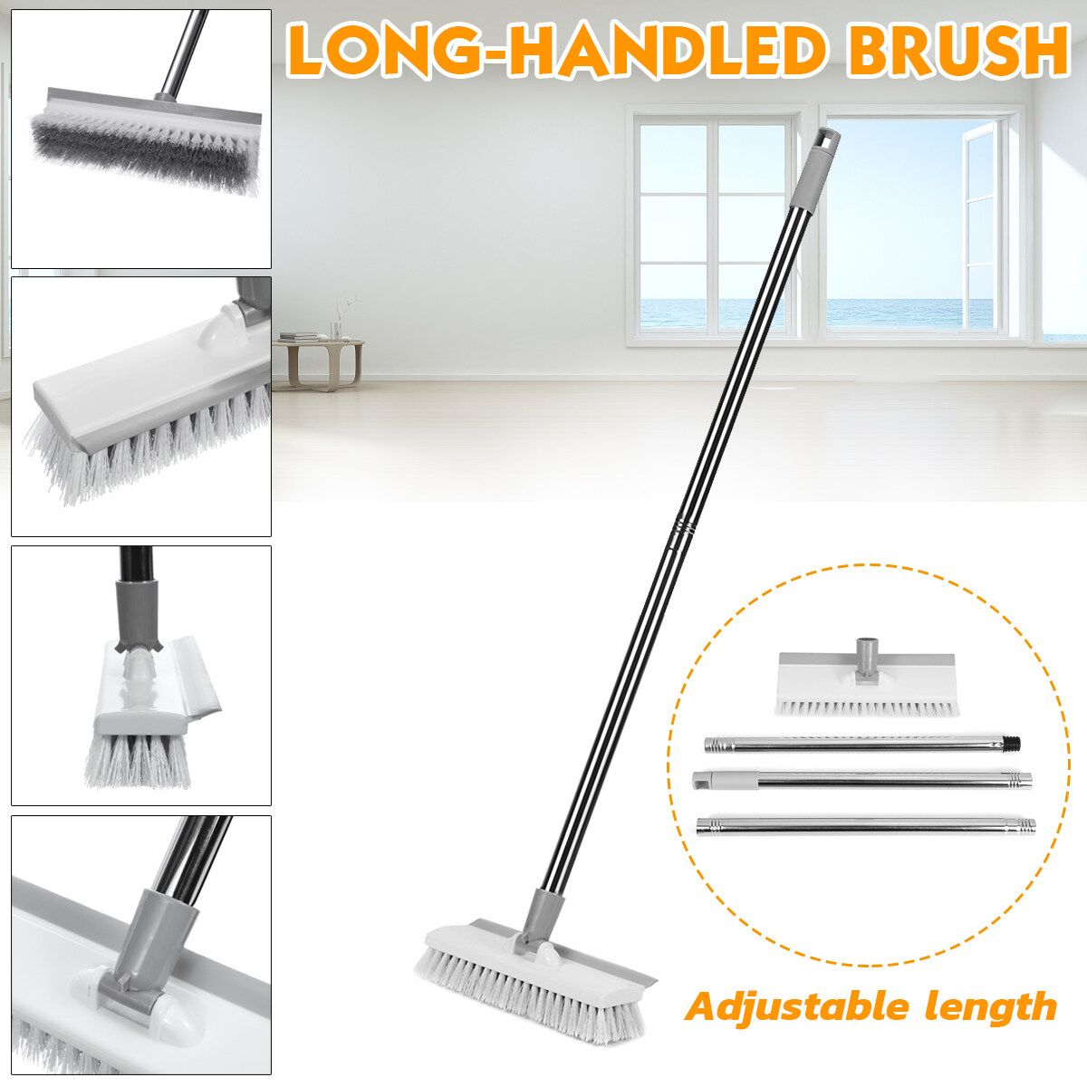 Powerful Decontamination Floor Brush Toilet Floor Long Handle Cleaning Brush