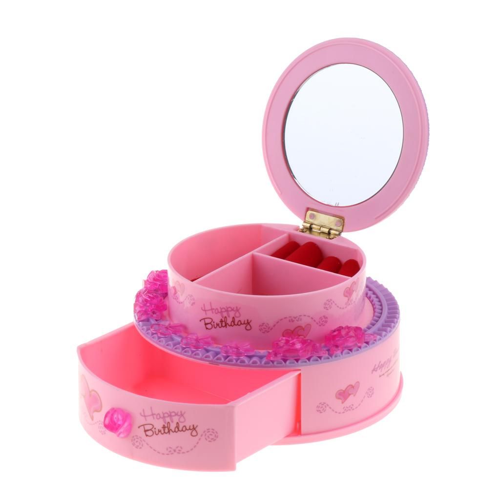 Music Box With Drawers Jewelry Storage Case Musical Toy