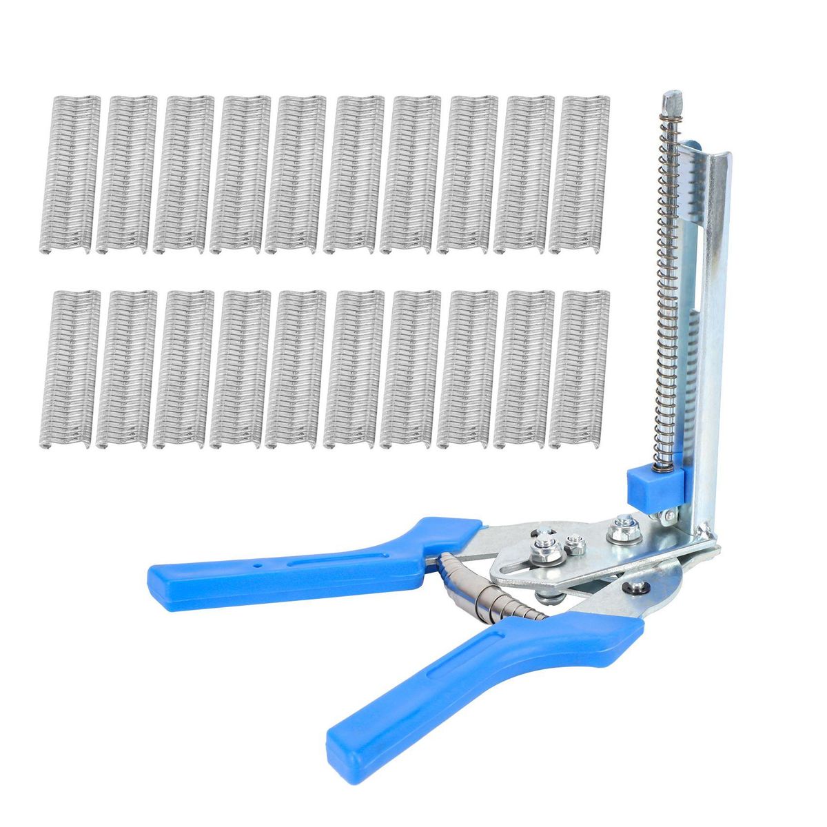 1pc Ring Plier Tool and 600pcs M Clips Chicken Mesh Cage Wire Fencing Crimping Solder Joint Welding Repair Hand Tools