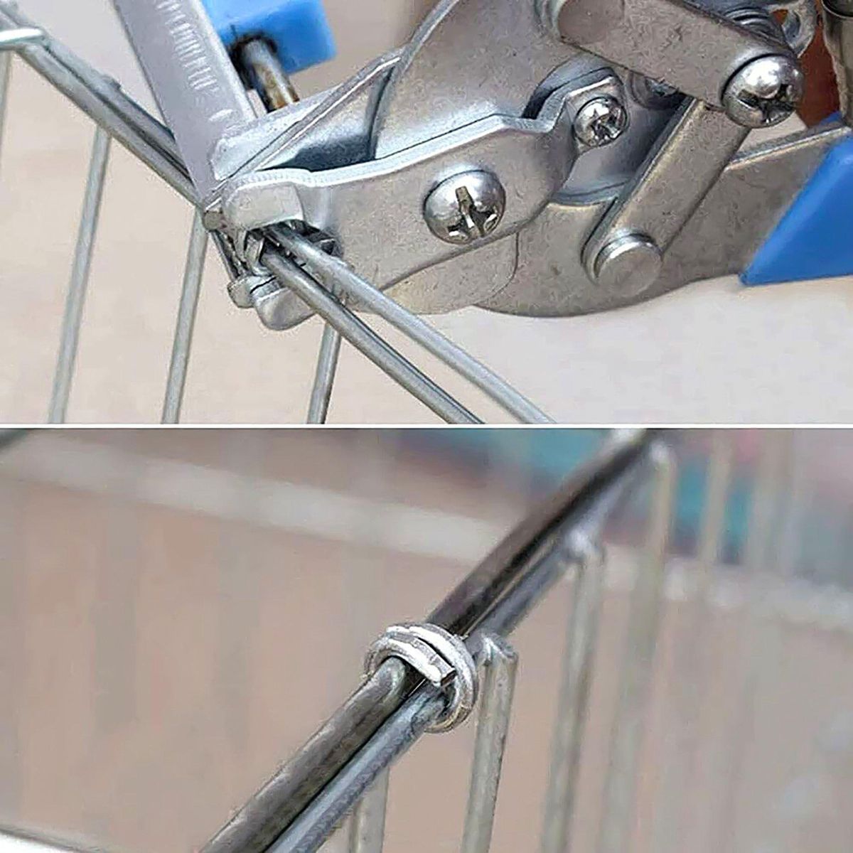 1pc Ring Plier Tool and 600pcs M Clips Chicken Mesh Cage Wire Fencing Crimping Solder Joint Welding Repair Hand Tools