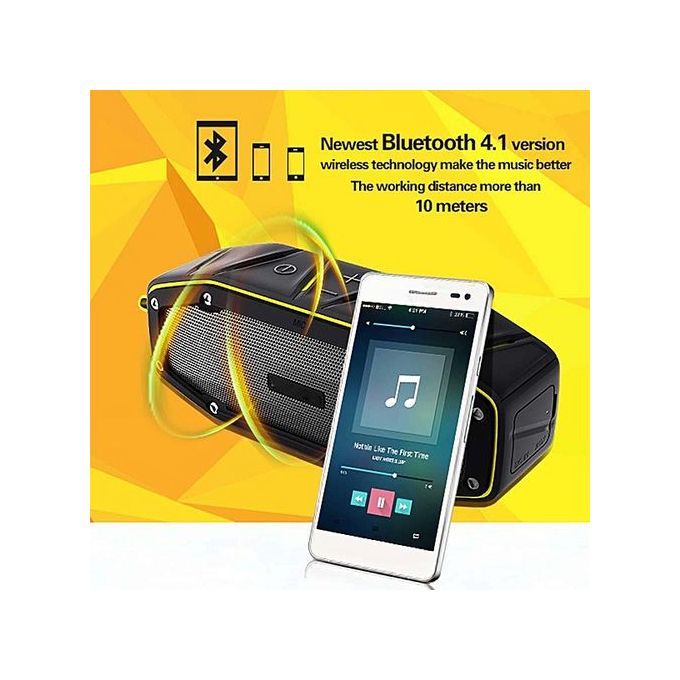 Portable Waterproof IPX6 Bluetooth Wireless Speaker 10W With Bumping Bass For Outdoor Sports HT-S