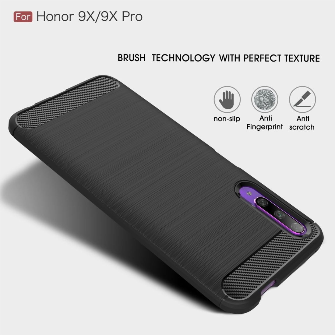 Brushed Texture TPU Case For Huawei Honor 9X / 9X Pro