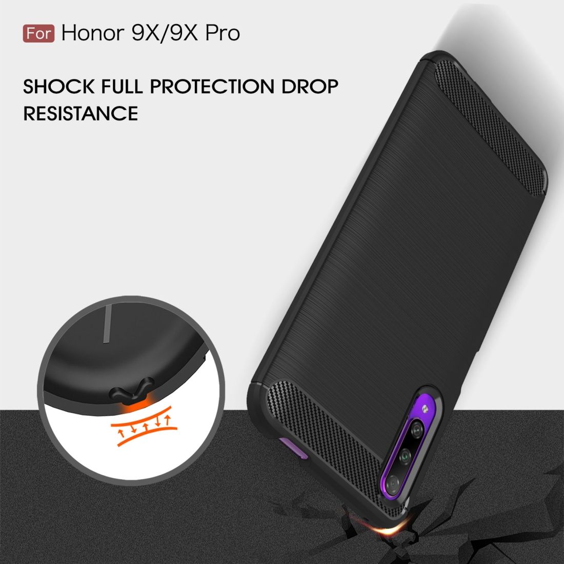 Brushed Texture TPU Case For Huawei Honor 9X / 9X Pro