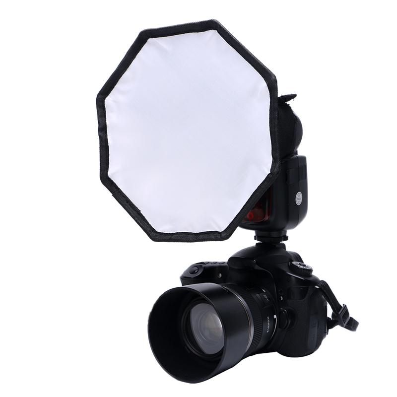 30cm/12" Flash Diffuser 8 Square Octagon Mini Softbox for Canon EOS Nikon Speedlite Hot Shoe Flash Photo Studio Soft Box