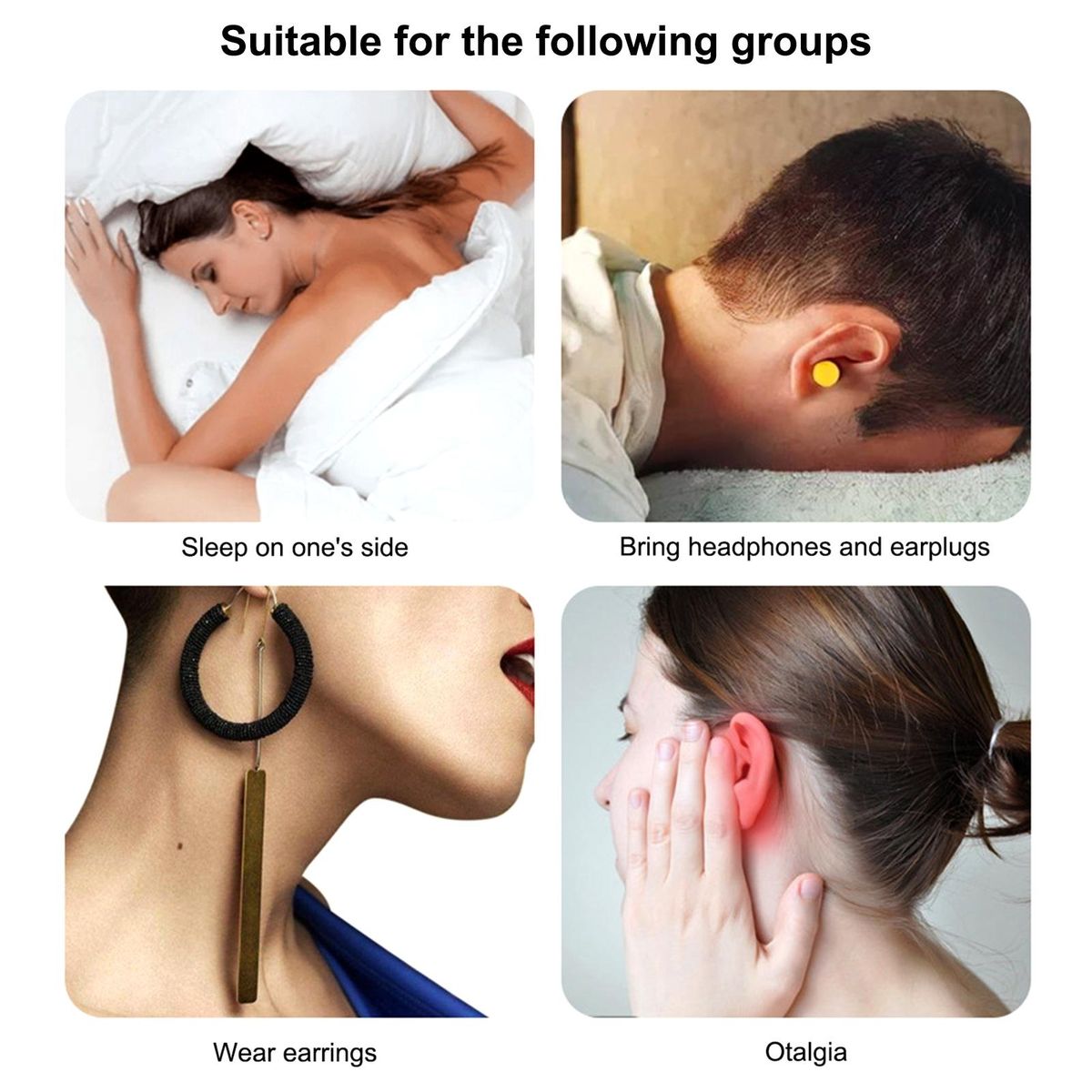 Soft Material Ear Pillow Sleepease Side Sleepers Ear Pain for Reduced