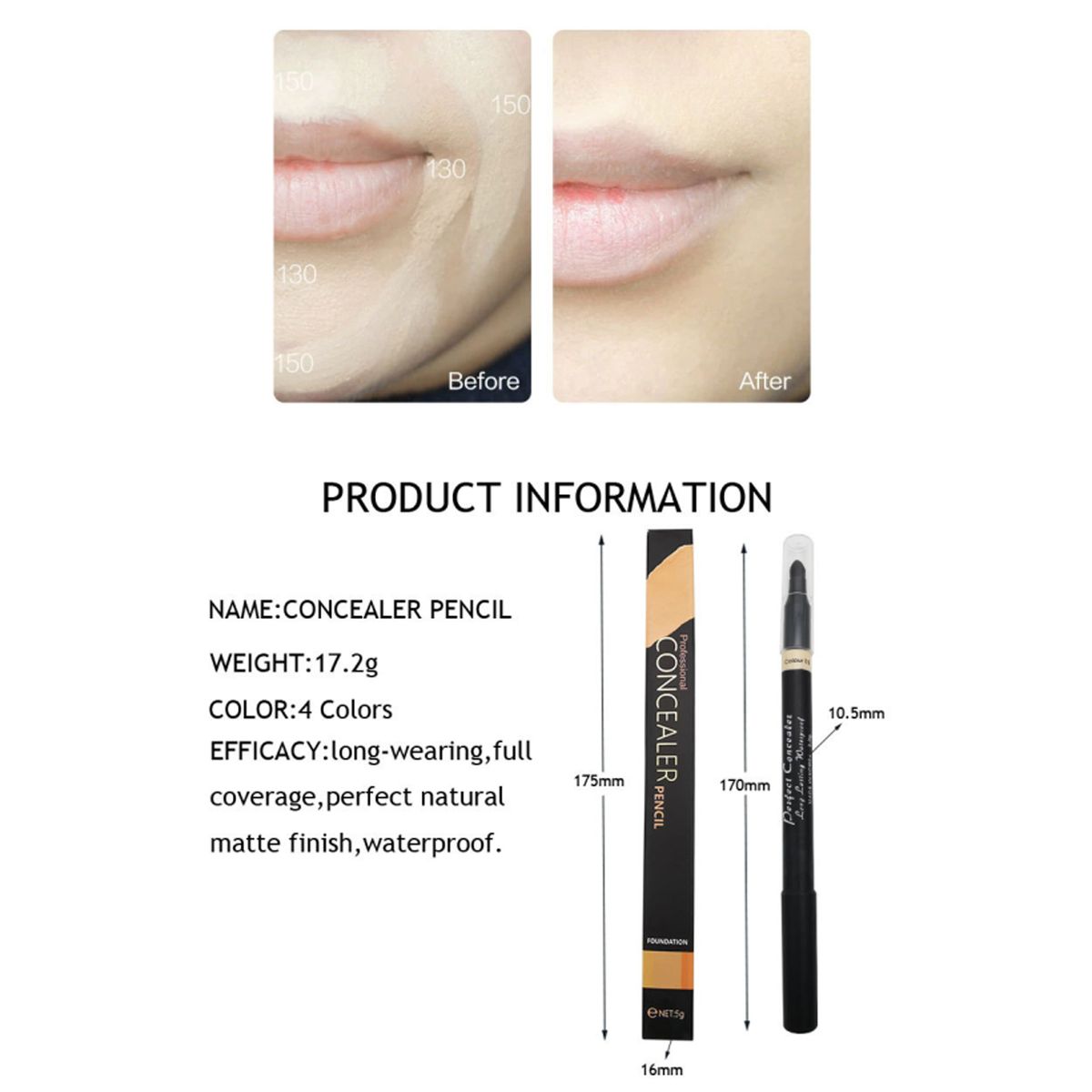 TFT Concealer Pencil For Face Double-sided Under Eye