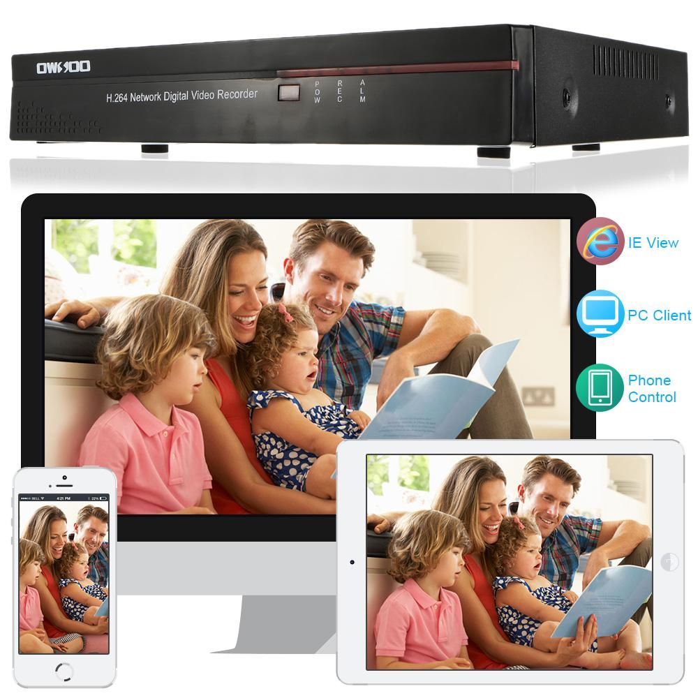 OWSOO 16CH Channel Full CIF H.264 HDMI P2P Cloud Network DVR Digital Video Recorder + 1TB Seagate Hard Disk support Audio Record Phone Control Motion Detection Email Alarm PTZ for CCTV Security Camera Surveillance System