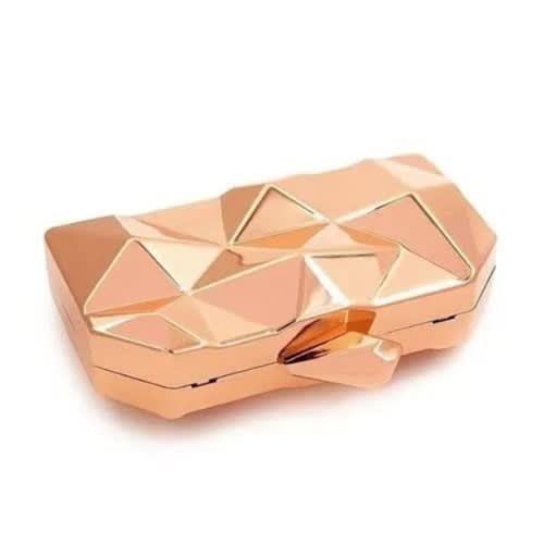 Metallic Clutch Purse - Rose Gold - 6 X 4 Inches