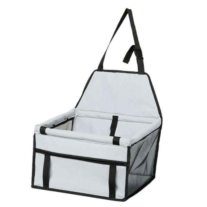 Pet Dog Cat Car Seat Puppy Safe Belt Booster Carrier Handbag Gray