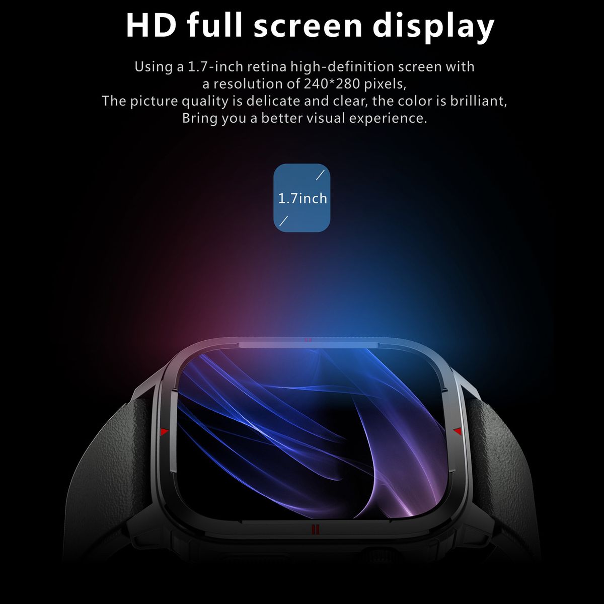 Q25 Smart Sports Watch 1.7'' TFT Full-Touch Screen BT Call
