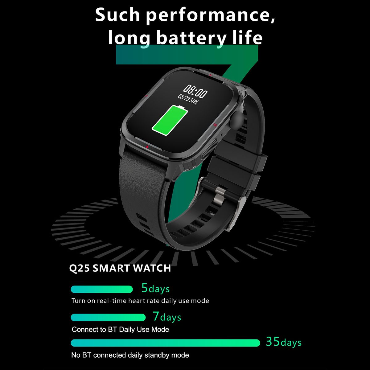Q25 Smart Sports Watch 1.7'' TFT Full-Touch Screen BT Call