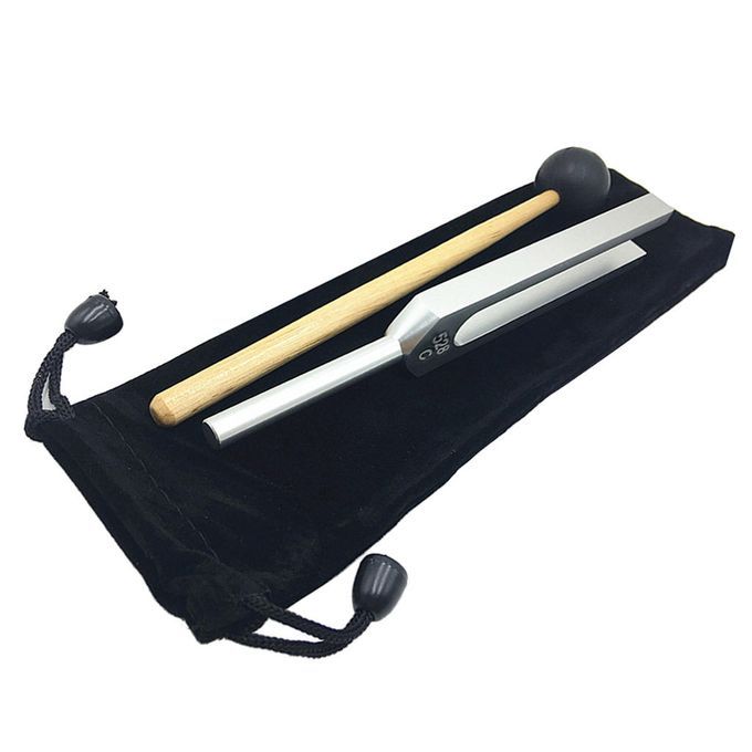 528Hz Tuning Fork With Mallet Set Sound Vibrations For Meditation